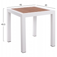 ΤΡΑΠΕΖΙ ΑΛΟΥΜΙΝΙΟΥ SABRA HM5403.01 ΛΕΥΚΟ ΜΕ POLYWOOD 45Χ45Χ45,5 εκ. ΤΡΑΠΕΖΙ ΑΛΟΥΜΙΝΙΟΥ SABRA HM5403.01 ΛΕΥΚΟ ΜΕ POLYWOOD 45Χ45Χ45,5 εκ.