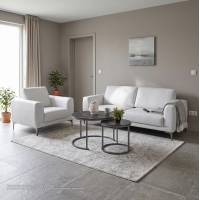 ΣΕΤ ΣΑΛΟΝΙΟΥ 3ΤΜΧ  KENZIE ΜΕ ΛΕΥΚΟ PU HM10329.01