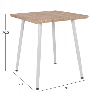 ΤΡΑΠΕΖΙ ΤΡΑΠΕΖΑΡΙΑΣ PALOMA HM8335.02, 70Χ70X76,5, SONOMA, ΛΕΥΚΑ ΠΟΔΙΑ ΤΡΑΠΕΖΙ ΤΡΑΠΕΖΑΡΙΑΣ PALOMA HM8335.02, 70Χ70X76,5, SONOMA, ΛΕΥΚΑ ΠΟΔΙΑ