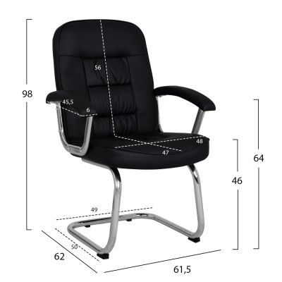 ΚΑΡΕΚΛΑ ΣΥΝΕΡΓΑΣΙΑΣ AMBREY HM1114 ΜΕ ΜΑΥΡΟ PU ΜΕ ΒΑΣΗ ΧΡΩΜΙΟΥ 61.5x62x98 cm. ΚΑΡΕΚΛΑ ΣΥΝΕΡΓΑΣΙΑΣ AMBREY HM1114 ΜΕ ΜΑΥΡΟ PU ΜΕ ΒΑΣΗ ΧΡΩΜΙΟΥ 61.5x62x98 cm.