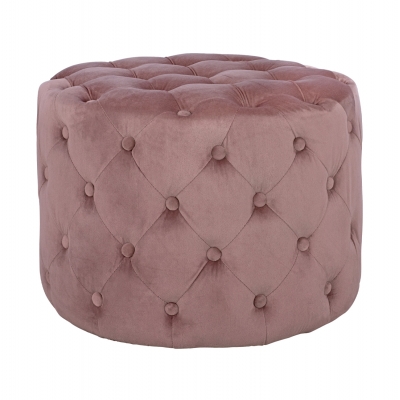 ΣΚΑΜΠΟ KASSIE  ΣΑΠΙΟ ΜΗΛΟ ΒΕΛΟΥΔΟ ΤΥΠΟΥ CHESTERFIELD HM8406.02 Φ60x43Υ εκ.