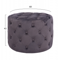 ΣΚΑΜΠΟ KASSIE ΓΚΡΙ ΒΕΛΟΥΔΟ ΤΥΠΟΥ CHESTERFIELD HM8406.01 Φ60x43Υ εκ. ΣΚΑΜΠΟ KASSIE ΓΚΡΙ ΒΕΛΟΥΔΟ ΤΥΠΟΥ CHESTERFIELD HM8406.01 Φ60x43Υ εκ.
