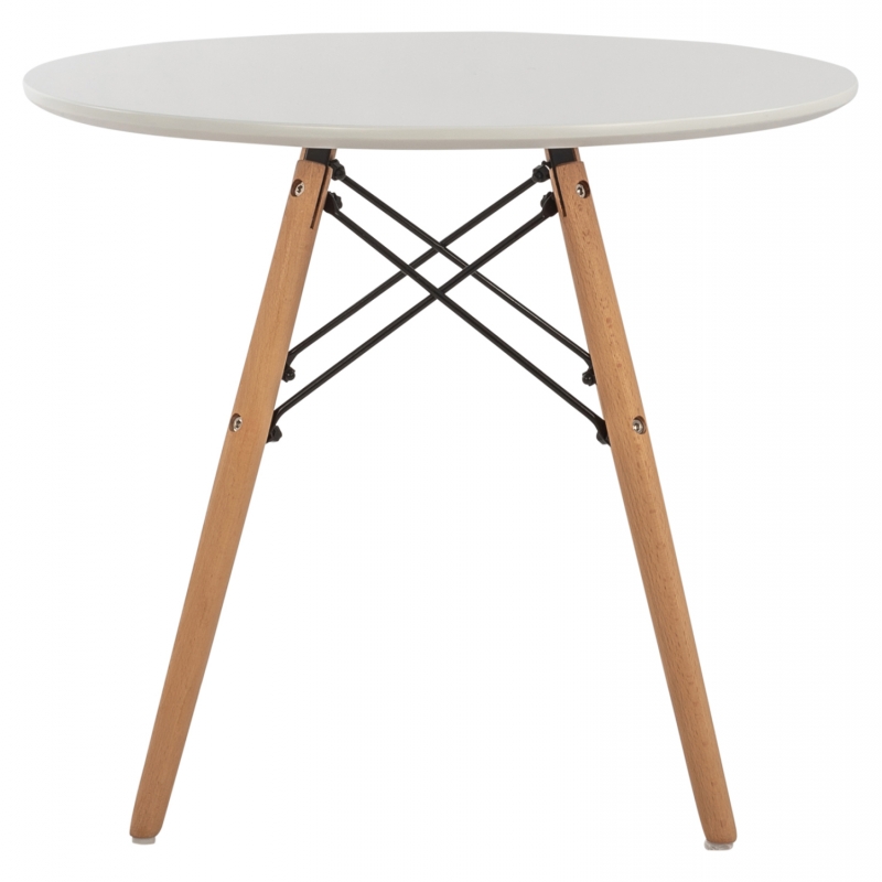 ΤΡΑΠΕΖΙ MINIMAL KID HM8451.01 ΣΤΡΟΓΓYΛΟ Φ60X51Υ ΛΕΥΚΟ