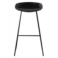 ΣΚΑΜΠΟ ΜΕΤΑΛΛΙΚΟ NAILA HM8450.02 ΜΕ ΚΑΘΙΣΜΑ PP ΜΑΥΡΟ 47x47x83 εκ.