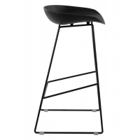 ΣΚΑΜΠΟ ΜΕΤΑΛΛΙΚΟ NAILA HM8450.02 ΜΕ ΚΑΘΙΣΜΑ PP ΜΑΥΡΟ 47x47x83 εκ.