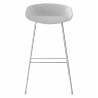 ΣΚΑΜΠΟ ΜΕΤΑΛΛΙΚΟ NAILA HM8450.01 ΜΕ ΚΑΘΙΣΜΑ PP ΛΕΥΚΟ 47x47x83 εκ.