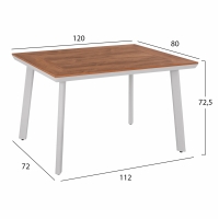 ΤΡΑΠΕΖΙ ΑΛΟΥΜΙΝΙΟΥ TABER ΜΕ POLYWOOD ΛΕΥΚΟ 120x80x72,5Υ εκ. HM5562.01 ΤΡΑΠΕΖΙ ΑΛΟΥΜΙΝΙΟΥ TABER ΜΕ POLYWOOD ΛΕΥΚΟ 120x80x72,5Υ εκ. HM5562.01