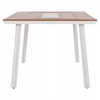 ΤΡΑΠΕΖΙ ΑΛΟΥΜΙΝΙΟΥ TABER HM5131.11 ΛΕΥΚΟ ΜΕ POLYWOOD TOP 200x100x75Υεκ