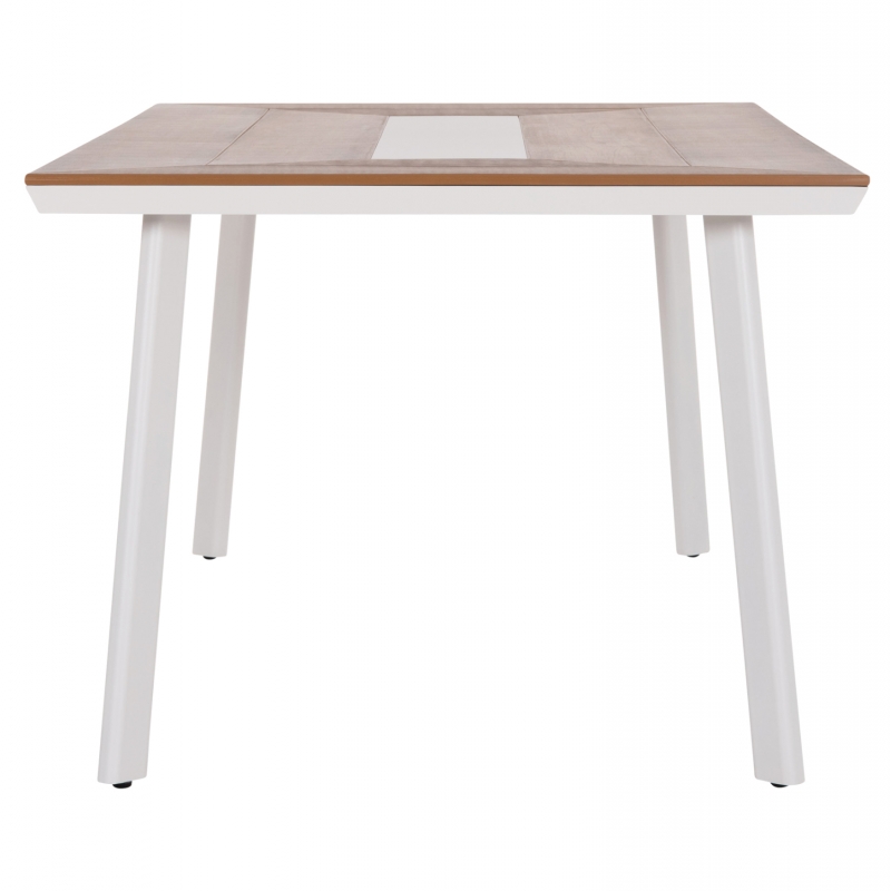 ΤΡΑΠΕΖΙ ΑΛΟΥΜΙΝΙΟΥ TABER HM5131.11 ΛΕΥΚΟ ΜΕ POLYWOOD TOP 200x100x75Υεκ