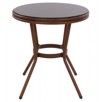 ΤΡΑΠΕΖΙ ΑΛΟΥΜΙΝΙΟΥ MOSES Φ70x76 εκ. BAMBOO LOOK HM5532.03 ΚΑΦΕ ΜΕ ΓΥΑΛΙ ΤΡΑΠΕΖΙ ΑΛΟΥΜΙΝΙΟΥ MOSES Φ70x76 εκ. BAMBOO LOOK HM5532.03 ΚΑΦΕ ΜΕ ΓΥΑΛΙ
