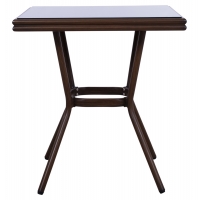 ΤΡΑΠΕΖΙ ΑΛΟΥΜΙΝΙΟΥ HARLOW 70X70X76 BAMBOO LOOK HM5568.03 ΚΑΦΕ ΜΕ ΓΥΑΛΙ ΤΡΑΠΕΖΙ ΑΛΟΥΜΙΝΙΟΥ HARLOW 70X70X76 BAMBOO LOOK HM5568.03 ΚΑΦΕ ΜΕ ΓΥΑΛΙ