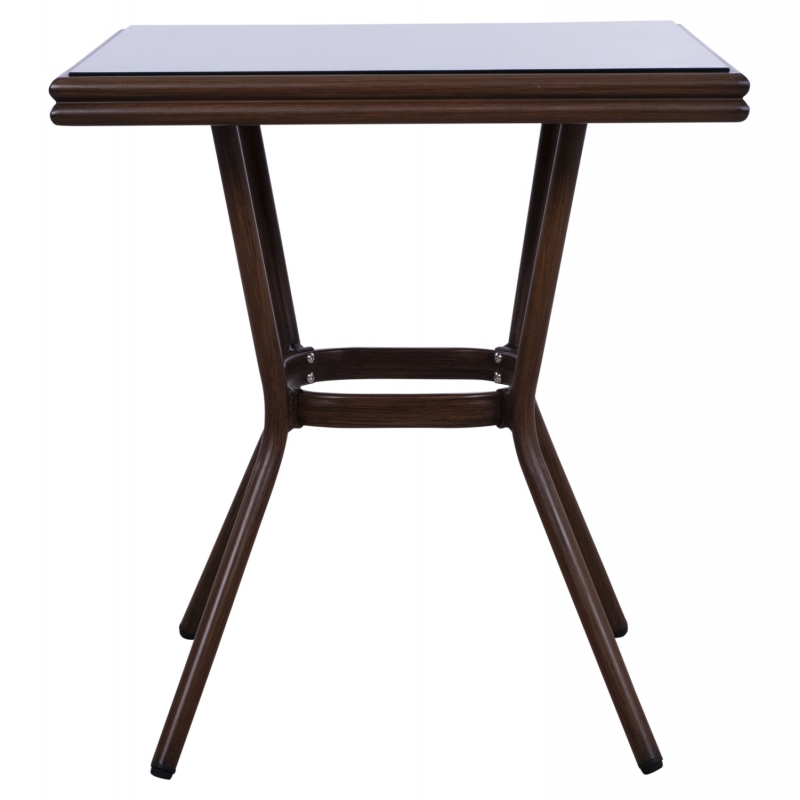 ΤΡΑΠΕΖΙ ΑΛΟΥΜΙΝΙΟΥ HARLOW 70X70X76 BAMBOO LOOK HM5568.03 ΚΑΦΕ ΜΕ ΓΥΑΛΙ ΤΡΑΠΕΖΙ ΑΛΟΥΜΙΝΙΟΥ HARLOW 70X70X76 BAMBOO LOOK HM5568.03 ΚΑΦΕ ΜΕ ΓΥΑΛΙ