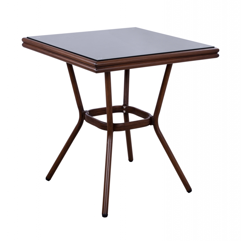ΤΡΑΠΕΖΙ ΑΛΟΥΜΙΝΙΟΥ HARLOW 70X70X76 BAMBOO LOOK HM5568.03 ΚΑΦΕ ΜΕ ΓΥΑΛΙ ΤΡΑΠΕΖΙ ΑΛΟΥΜΙΝΙΟΥ HARLOW 70X70X76 BAMBOO LOOK HM5568.03 ΚΑΦΕ ΜΕ ΓΥΑΛΙ