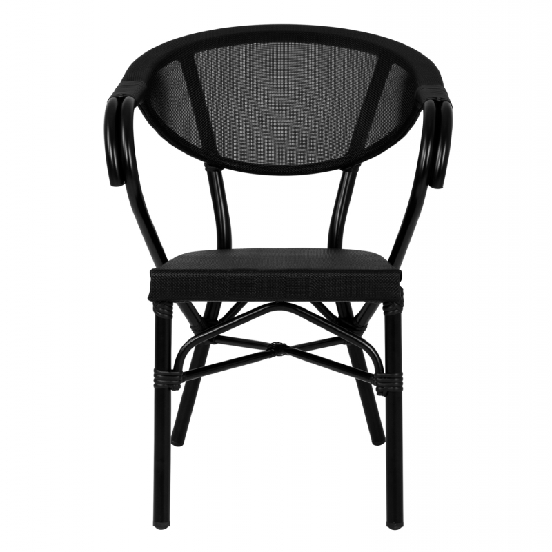 ΠΟΛΥΘΡΟΝΑ ΑΛΟΥΜΙΝΙΟΥ CLAY BAMBOO LOOK ΜΑΥΡΗ ΜΕ TEXTLINE HM5025.02 59x60x82 cm