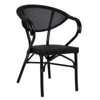 ΠΟΛΥΘΡΟΝΑ ΑΛΟΥΜΙΝΙΟΥ CLAY BAMBOO LOOK ΜΑΥΡΗ ΜΕ TEXTLINE HM5025.02 59x60x82 cm