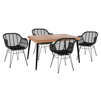 ΣΕΤ 5ΤΜΧ ALLEGRA WICKER ΜΕ ΤΡΑΠΕΖΙ 140X80Χ78Υ ΜΠΕΖ & ΜΑΥΡΟ ΧΡΩΜΑ HM10508 ΣΕΤ 5ΤΜΧ ALLEGRA WICKER ΜΕ ΤΡΑΠΕΖΙ 140X80Χ78Υ ΜΠΕΖ & ΜΑΥΡΟ ΧΡΩΜΑ HM10508