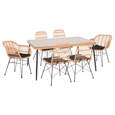 ΣΕΤ ΤΡΑΠΕΖΑΡΙΑΣ 7ΤΜΧ ALLEGRA HM10495 WICKER ΜΠΕΖ-ΜΕΤΑΛΛΟ ΜΑΥΡΟ ΣΕΤ ΤΡΑΠΕΖΑΡΙΑΣ 7ΤΜΧ ALLEGRA HM10495 WICKER ΜΠΕΖ-ΜΕΤΑΛΛΟ ΜΑΥΡΟ