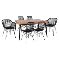 ΣΕΤ 7ΤΜΧ ALLEGRA WICKER ΜΕ ΤΡΑΠΕΖΙ 160X90X78Υ ΜΠΕΖ & ΜΑΥΡΟ ΧΡΩΜΑ HM10516 ΣΕΤ 7ΤΜΧ ALLEGRA WICKER ΜΕ ΤΡΑΠΕΖΙ 160X90X78Υ ΜΠΕΖ & ΜΑΥΡΟ ΧΡΩΜΑ HM10516