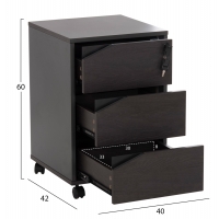 ΕΠΑΓΓΕΛΜΑΤΙΚΗ ΣΥΡΤΑΡΙΕΡΑ ΓΡΑΦΕΙΟΥ ΜΕ ΡΟΔΑΚΙΑ ROSEWOOD HM2108 40X42X60Y εκ.