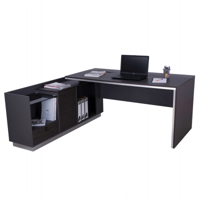 ΓΡΑΦΕΙΟ ΕΠΑΓΓΕΛΜΑΤΙΚΟ ΑΡΙΣΤΕΡΗ ΓΩΝΙΑ ROSEWOOD HM2086L 180X170X76Υ εκ.
