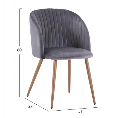 ΠΟΛΥΘΡΟΝΑΚΙ LEAH HM8543.01 ΜΕ ΒΕΛΟΥΔΟ ΓΚΡΙ ΚΑΙ ΜΕΤΑΛΛΙΚΑ ΠΟΔΙΑ 51x58x81Υ εκ. ΠΟΛΥΘΡΟΝΑΚΙ LEAH HM8543.01 ΜΕ ΒΕΛΟΥΔΟ ΓΚΡΙ ΚΑΙ ΜΕΤΑΛΛΙΚΑ ΠΟΔΙΑ 51x58x81Υ εκ.