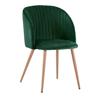 ΠΟΛΥΘΡΟΝΑΚΙ LEAH HM8543.03 ΜΕ ΒΕΛΟΥΔΟ ΚΥΠΑΡΙΣΣΙ ΚΑΙ ΜΕΤΑΛΛΙΚΑ ΠΟΔΙΑ  51x58x81Υ εκ.