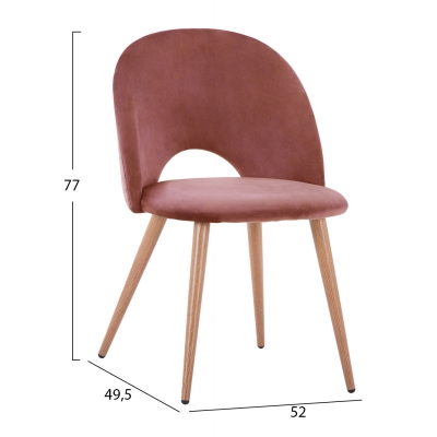 ΚΑΡΕΚΛΑ SADIE ΒΕΛΟΥΔΟ ΣΑΠΙΟ ΜΗΛΟ ΚΑΙ ΜΕΤΑΛΛΙΚΑ ΠΟΔΙΑ HM8544.02 52x49,5x77Υ εκ. ΚΑΡΕΚΛΑ SADIE ΒΕΛΟΥΔΟ ΣΑΠΙΟ ΜΗΛΟ ΚΑΙ ΜΕΤΑΛΛΙΚΑ ΠΟΔΙΑ HM8544.02 52x49,5x77Υ εκ.