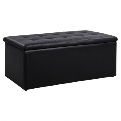 ΣΚΑΜΠΟ PU ΜΕ ΑΠΟΘΗΚΕΥΤΙΚΟ ΧΩΡΟ TRISCUBE ΜΑΥΡΟ HM223.01 121x51.5x50Υ εκ.