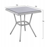 ΤΡΑΠΕΖΙ ΑΛΟΥΜΙΝΙΟΥ HARLOW 70X70X76 BAMBOO LOOK HM5568.01 ΛΕΥΚΗ ΠΑΤΙΝΑ ΜΕ ΓΥΑΛΙ ΤΡΑΠΕΖΙ ΑΛΟΥΜΙΝΙΟΥ HARLOW 70X70X76 BAMBOO LOOK HM5568.01 ΛΕΥΚΗ ΠΑΤΙΝΑ ΜΕ ΓΥΑΛΙ