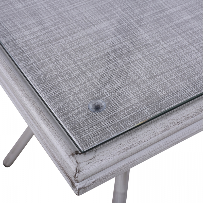 ΤΡΑΠΕΖΙ ΑΛΟΥΜΙΝΙΟΥ HARLOW 70X70X76 BAMBOO LOOK HM5568.01 ΛΕΥΚΗ ΠΑΤΙΝΑ ΜΕ ΓΥΑΛΙ ΤΡΑΠΕΖΙ ΑΛΟΥΜΙΝΙΟΥ HARLOW 70X70X76 BAMBOO LOOK HM5568.01 ΛΕΥΚΗ ΠΑΤΙΝΑ ΜΕ ΓΥΑΛΙ