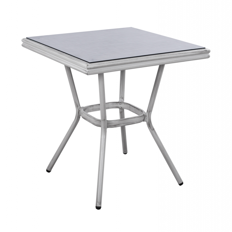 ΤΡΑΠΕΖΙ ΑΛΟΥΜΙΝΙΟΥ HARLOW 70X70X76 BAMBOO LOOK HM5568.01 ΛΕΥΚΗ ΠΑΤΙΝΑ ΜΕ ΓΥΑΛΙ ΤΡΑΠΕΖΙ ΑΛΟΥΜΙΝΙΟΥ HARLOW 70X70X76 BAMBOO LOOK HM5568.01 ΛΕΥΚΗ ΠΑΤΙΝΑ ΜΕ ΓΥΑΛΙ