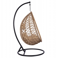 ΚΡΕΜΑΣΤΗ ΠΟΛΥΘΡΟΝΑ ΦΩΛΙΑ CATALINA HM5677.01 ΜΕ ΜΠΕΖ WICKER & ΜΑΞΙΛΑΡΙΑ Φ95Χ195Υ εκ.