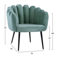 ΠΟΛΥΘΡΟΝΑ VIVIEN HM8631.07 ΑΠΟ ΒΕΛΟΥΔΟ ΦΥΣΤΙΚΙ ΜΕ ΜΑΥΡΑ ΠΟΔΙΑ 70x70x76Υ εκ.