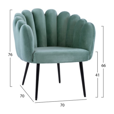 ΠΟΛΥΘΡΟΝΑ VIVIEN HM8631.07 ΑΠΟ ΒΕΛΟΥΔΟ ΦΥΣΤΙΚΙ ΜΕ ΜΑΥΡΑ ΠΟΔΙΑ 70x70x76Υ εκ.