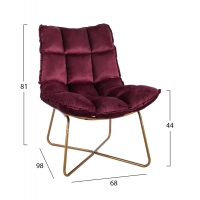 ΠΟΛΥΘΡΟΝΑ DEJANA HM8632.06 ΑΠΟ ΜΠΟΡΝΤΩ ΒΕΛΟΥΔΟ ΜΕ ΧΡΥΣΗ ΒΑΣΗ 68x98x81Υ εκ.