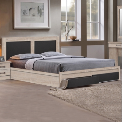 ΚΡΕΒΑΤΙ CAPRI HM312.04 ΜΕ 2 ΣΥΡΤΑΡΙΑ SONOMA-ΓΚΡΙ ΓΙΑ ΣΤΡΩΜΑ 150x200εκ. ΚΡΕΒΑΤΙ CAPRI HM312.04 ΜΕ 2 ΣΥΡΤΑΡΙΑ SONOMA-ΓΚΡΙ ΓΙΑ ΣΤΡΩΜΑ 150x200εκ.