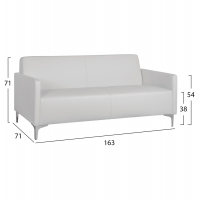 ΚΑΝΑΠΕΣ 3ΘΕΣΙΟΣ NELLIE HM3159.32 ΜΕ ΛΕΥΚΟ PU 163x71x71Υ εκ. ΚΑΝΑΠΕΣ 3ΘΕΣΙΟΣ NELLIE HM3159.32 ΜΕ ΛΕΥΚΟ PU 163x71x71Υ εκ.