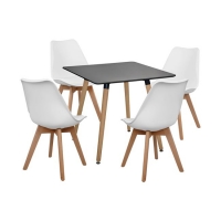ΣΕΤ 5ΤΜΧ ΤΡΑΠΕΖΙ MINIMAL ΜΑΥΡΟ & VEGAS ΛΕΥΚΕΣ HM10601 80x80x74 cm. ΣΕΤ 5ΤΜΧ ΤΡΑΠΕΖΙ MINIMAL ΜΑΥΡΟ & VEGAS ΛΕΥΚΕΣ HM10601 80x80x74 cm.