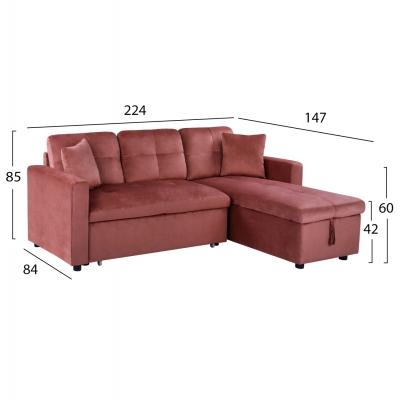 ΚΑΝΑΠΕΣ ΓΩΝΙΑ ΚΡΕΒΑΤΙ WAYNE 224x147x85Υεκ. HM3028.12 ΒΕΛΟΥΔΟ ΣΑΠΙΟ ΜΗΛΟ ΚΑΝΑΠΕΣ ΓΩΝΙΑ ΚΡΕΒΑΤΙ WAYNE 224x147x85Υεκ. HM3028.12 ΒΕΛΟΥΔΟ ΣΑΠΙΟ ΜΗΛΟ