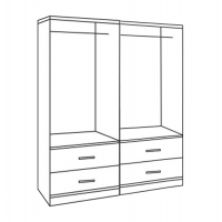 ΣΕΤ 2 ΤΜΧ ΝΤΟΥΛΑΠΑ 4ΦΥΛΛΗ ΜΕ 4 ΣΥΡΤΑΡΙΑ SONAMA 160X42X181 HM11349.02