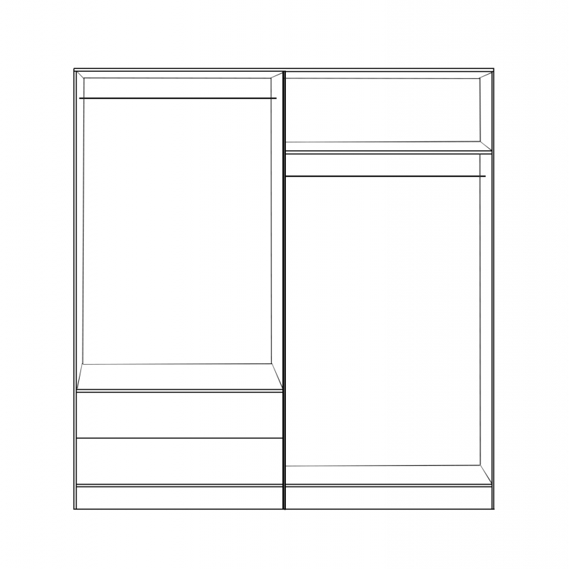 ΣΕΤ 2 ΤΜΧ ΝΤΟΥΛΑΠΑ 4ΦΥΛΛΗ ZEBRANO 160X42X181 HM11351.01 ΣΕΤ 2 ΤΜΧ ΝΤΟΥΛΑΠΑ 4ΦΥΛΛΗ ZEBRANO 160X42X181 HM11351.01