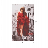 ΠΙΝΑΚΑΣ ΚΑΜΒΑΣ LONDON WOMAN HM7155.05 120X70X2.5 εκ. ΠΙΝΑΚΑΣ ΚΑΜΒΑΣ LONDON WOMAN HM7155.05 120X70X2.5 εκ.