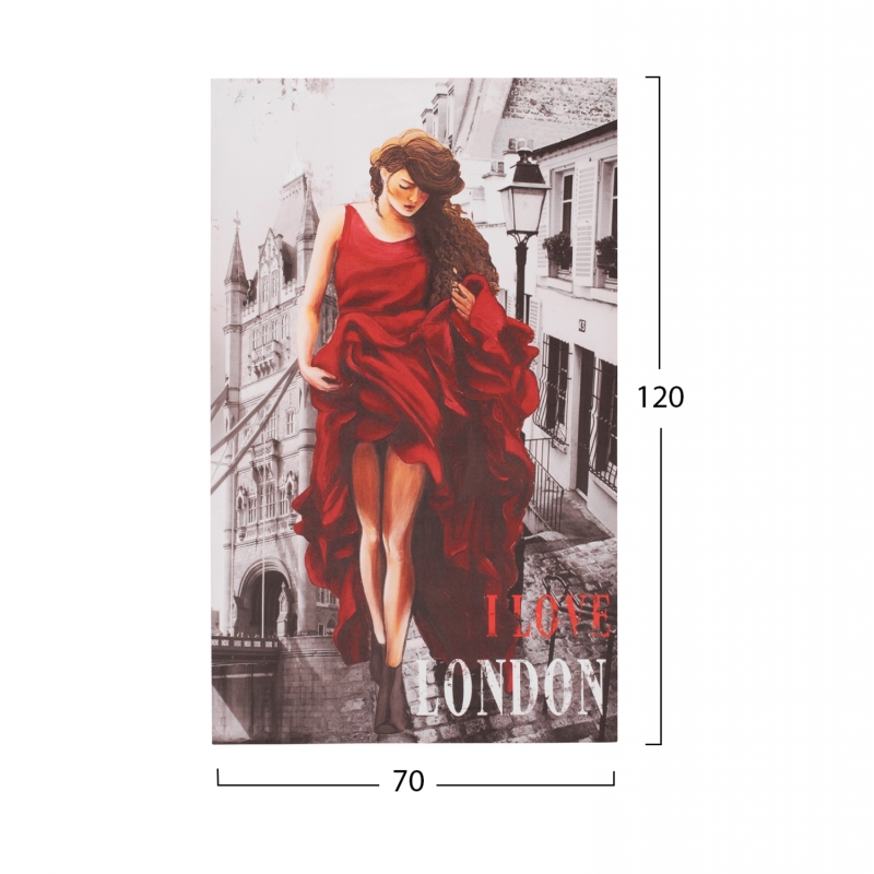 ΠΙΝΑΚΑΣ ΚΑΜΒΑΣ LONDON WOMAN HM7155.05 120X70X2.5 εκ. ΠΙΝΑΚΑΣ ΚΑΜΒΑΣ LONDON WOMAN HM7155.05 120X70X2.5 εκ.