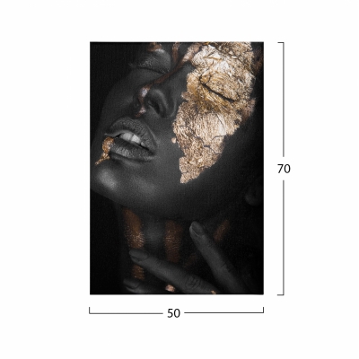 ΠΙΝΑΚΑΣ ΚΑΜΒΑΣ DARK SKINNED GIRL WITH GOLD MAKEUP HM7196.01 50X3X70 εκ. ΠΙΝΑΚΑΣ ΚΑΜΒΑΣ DARK SKINNED GIRL WITH GOLD MAKEUP HM7196.01 50X3X70 εκ.