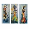 ΠΙΝΑΚΑΣ ΤΡΙΠΤΥΧΟ MDF AFRICAN GIRL IN COLORFUL DRESS HM7204.02 60X0,3X50 εκ.