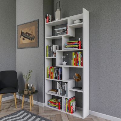ΒΙΒΛΙΟΘΗΚΗ GRETEL ΛΕΥΚΗ 90x22x182 εκ. HM8865.01 ΒΙΒΛΙΟΘΗΚΗ GRETEL ΛΕΥΚΗ 90x22x182 εκ. HM8865.01