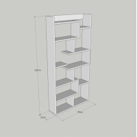 ΒΙΒΛΙΟΘΗΚΗ GRETEL ΛΕΥΚΗ 90x22x182 εκ. HM8865.01 ΒΙΒΛΙΟΘΗΚΗ GRETEL ΛΕΥΚΗ 90x22x182 εκ. HM8865.01