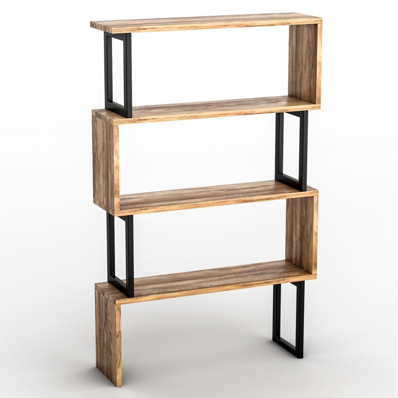 ΒΙΒΛΙΟΘΗΚΗ INGRID ΚΑΡΥΔΙ ΜΕ ΜΑΥΡΟ ΣΚΕΛΕΤΟ HM8867.01 80x22x128 εκ.