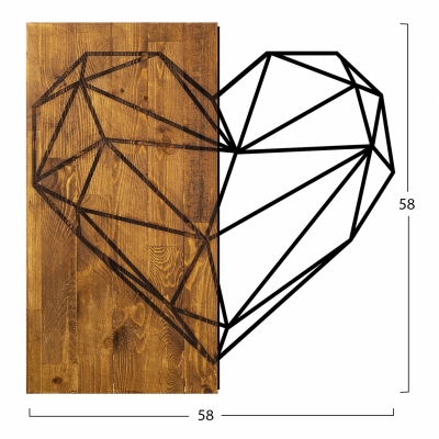 ΔΙΑΚΟΣΜΗΤΙΚΟ ΤΟΙΧΟΥ ΞΥΛΙΝΟ ΜΑΣΙΦ ΜΕ ΜΕΤΑΛΛΙΚΗ ΚΑΡΔΙΑ HM7219 58x58 εκ. ΔΙΑΚΟΣΜΗΤΙΚΟ ΤΟΙΧΟΥ ΞΥΛΙΝΟ ΜΑΣΙΦ ΜΕ ΜΕΤΑΛΛΙΚΗ ΚΑΡΔΙΑ HM7219 58x58 εκ.
