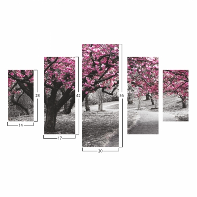 ΠΙΝΑΚΑΣ ΠΕΝΤΑΠΤΥΧΟ MDF BLOOMING TREE 82Χ56x3  HM7207.04 ΠΙΝΑΚΑΣ ΠΕΝΤΑΠΤΥΧΟ MDF BLOOMING TREE 82Χ56x3  HM7207.04